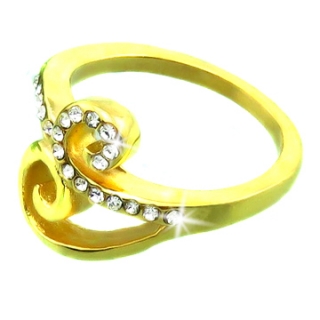 Elegantný prsteň s kamienkami ny4418 chirurgická oceľ veľ.55