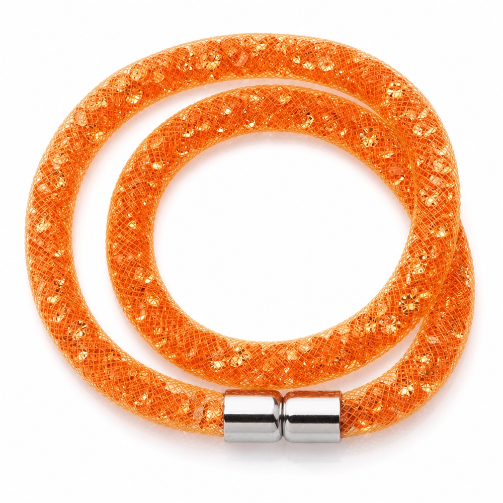 Náramok na dvojité omotanie, oranžová farba