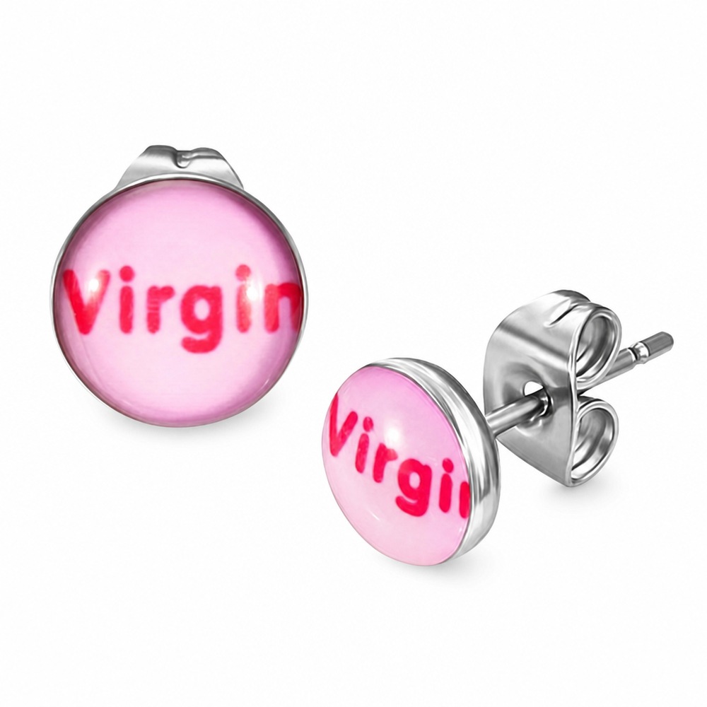 Náušnice napichovacie Virgin, ružová farba
