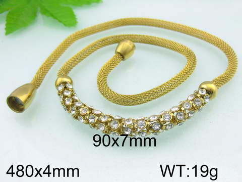 Krásny elegantný náhrdelník Gold ny2718 chirurgická oceľ