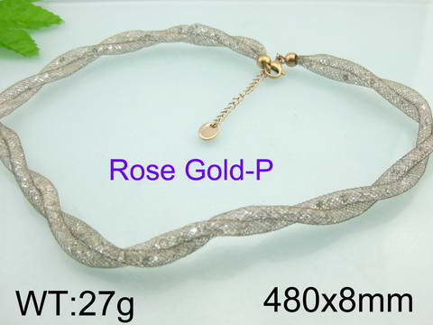 Luxusný náhrdelník Rose Gold ny2962 chirurgická oceľ