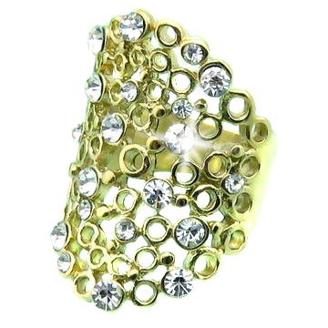 Prsteň Masiv Shiny Gold ny4290 chirurgická oceľ veľ.52