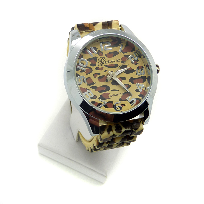 Nádherné Silikónové hodinky Animal Silver st260