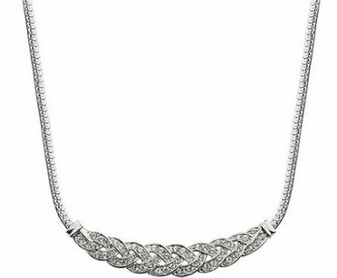 Elegantný náhrdelník Crystal silver st452 bižutéria