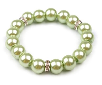 Náramok perlička zelená perleť st668 bižutéria